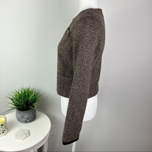 Mossimo Blazer Jacket womens brown full zip size small - Picture 5 of 9